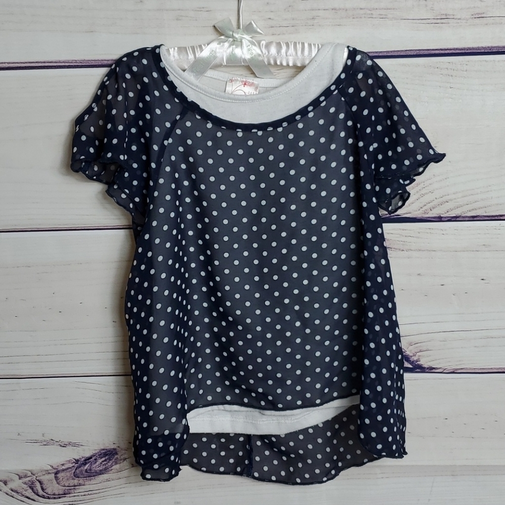 Kiddo Polka-dot Girls Top